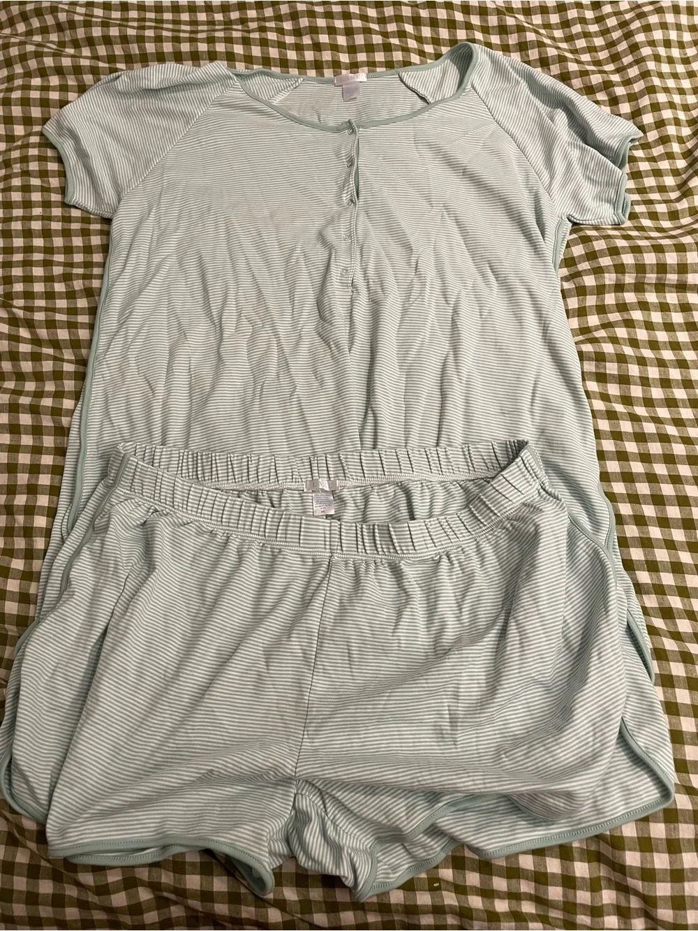 Lake Pajamas Pima Shorts Set in Green size XXL - Picture 1 of 1